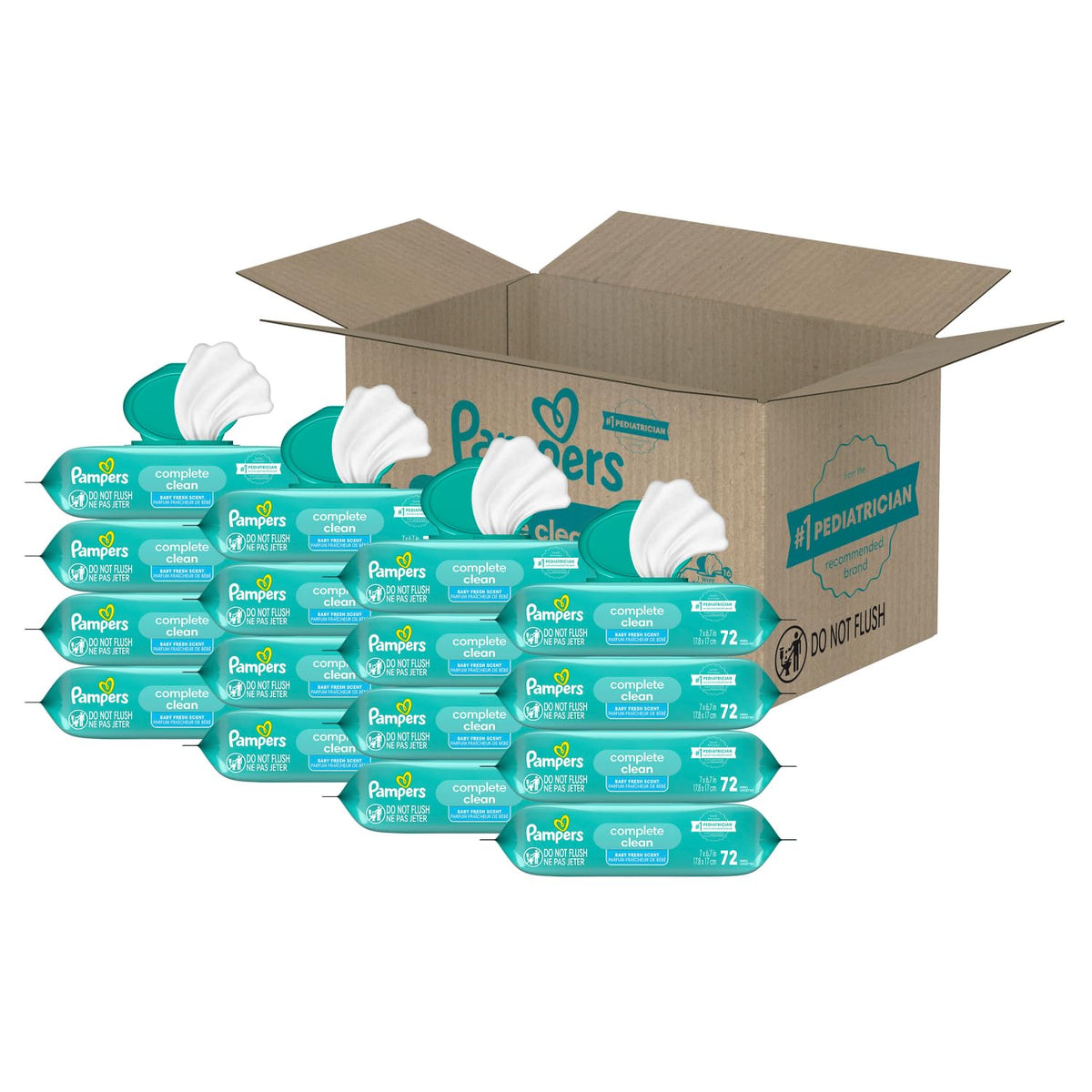 Pampers Complete Clean Baby Wipes - Fresh Scent 1X 72 Count - Jansha Store