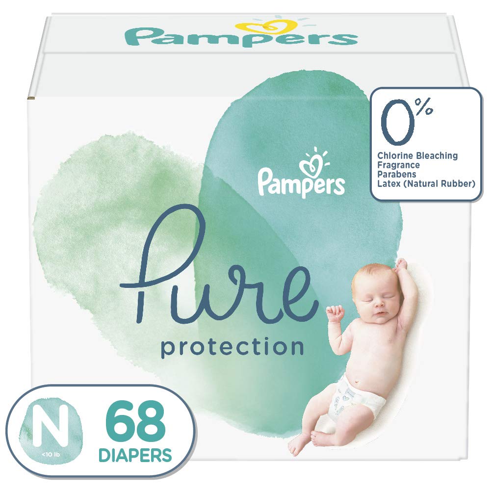 Pampers Pure Baby Diapers, Size 5 (27+ lbs), 132 - Jansha Store