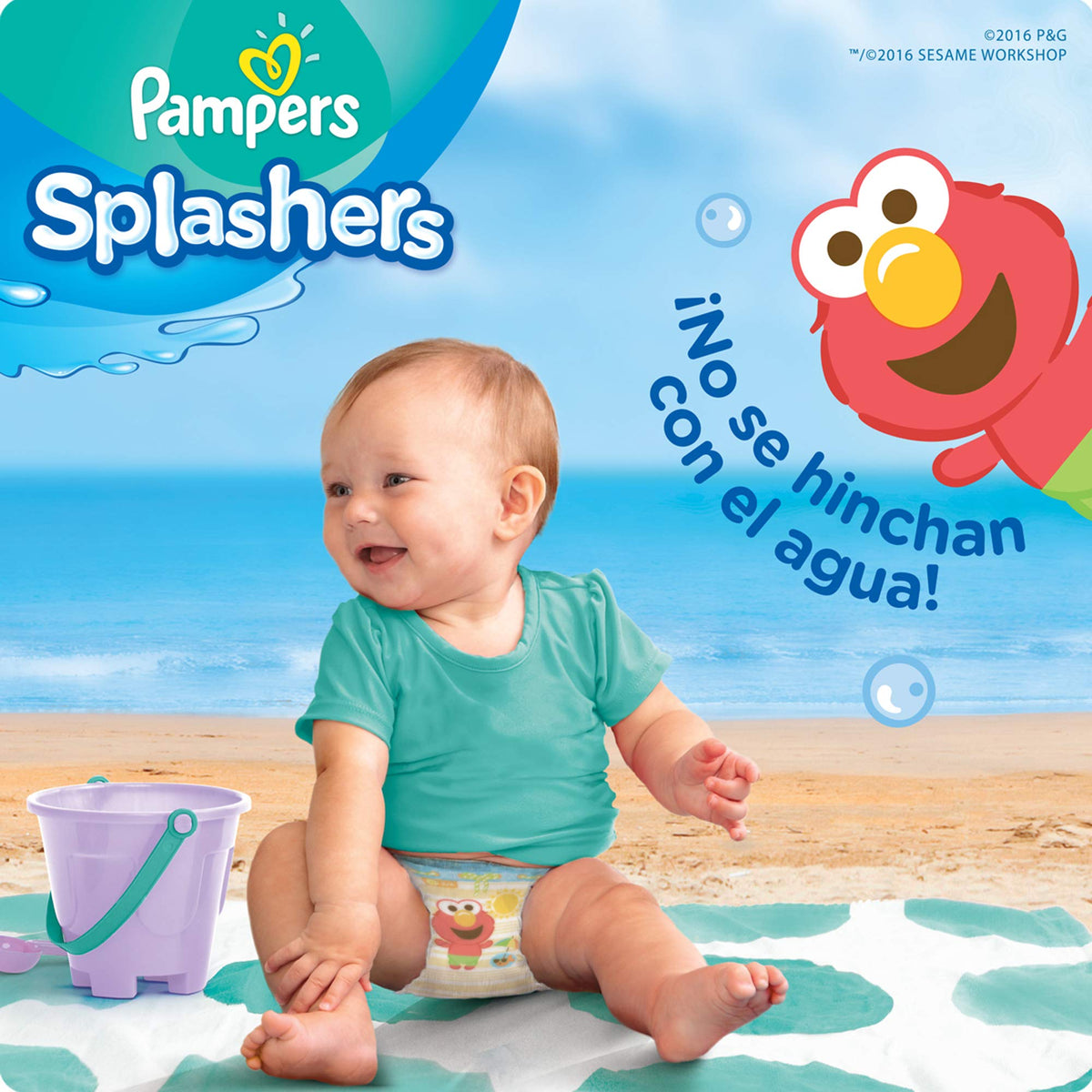 Pampers Splashers Swim Diapers, Size 4, 18 Count, Disposable Swim Diapers, Contains Mess, No Swell - Jansha Store