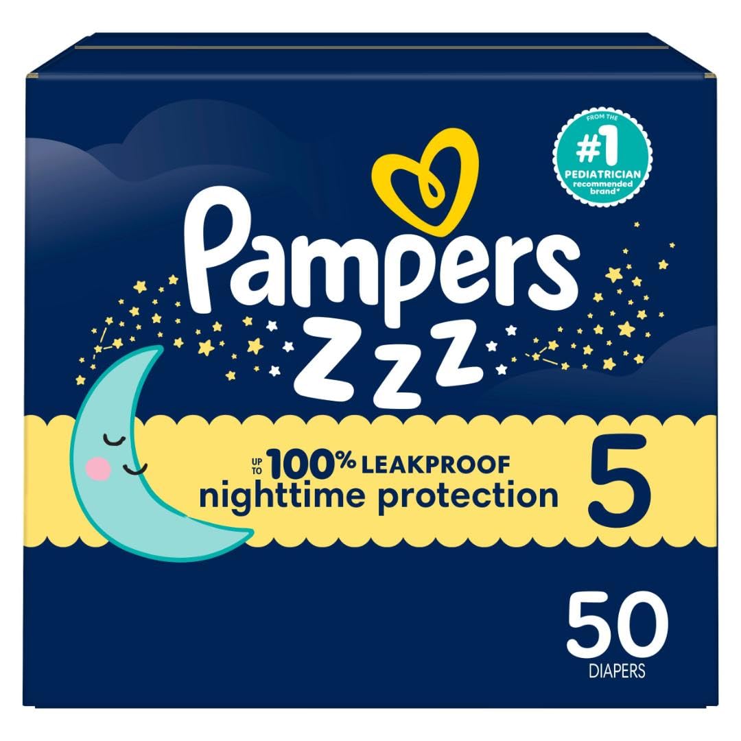 Pampers ZZZ Overnight Diapers, Size 7 (26-50 lbs), 36 Count, Nighttime Protection Disposable Baby Diaper - Jansha Store
