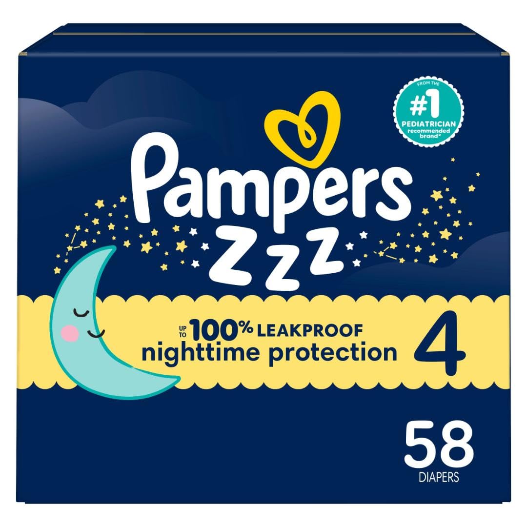 Pampers ZZZ Overnight Diapers, Size 7 (26-50 lbs), 36 Count, Nighttime Protection Disposable Baby Diaper - Jansha Store