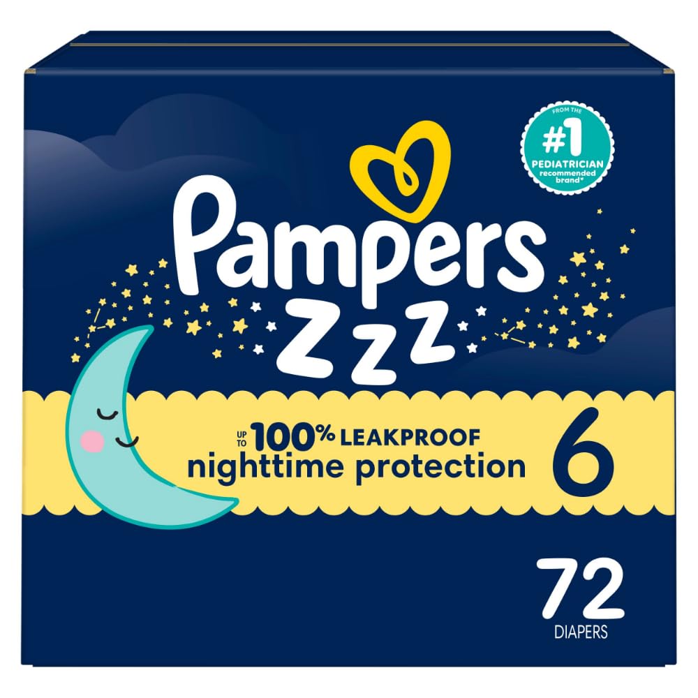 Pampers ZZZ Overnight Diapers, Size 7 (26-50 lbs), 36 Count, Nighttime Protection Disposable Baby Diaper - Jansha Store