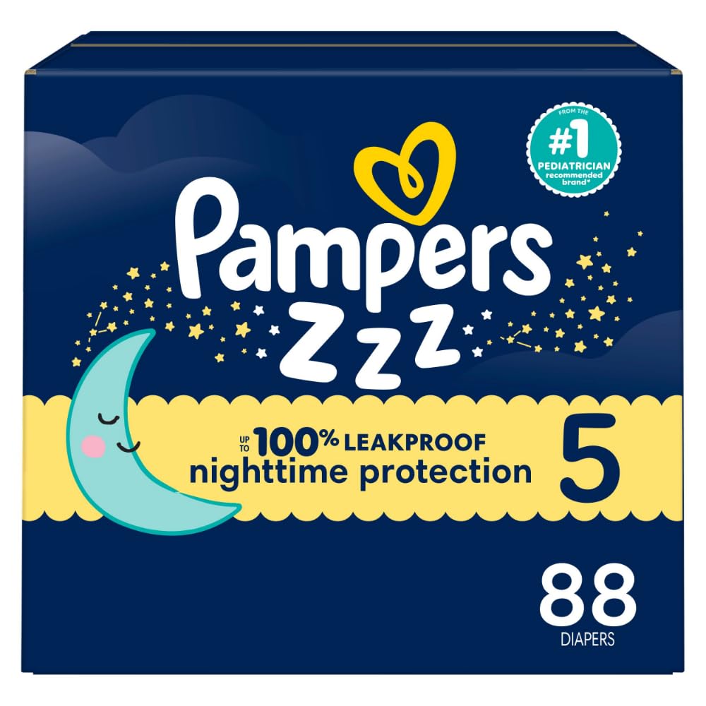Pampers ZZZ Overnight Diapers, Size 7 (26-50 lbs), 36 Count, Nighttime Protection Disposable Baby Diaper - Jansha Store