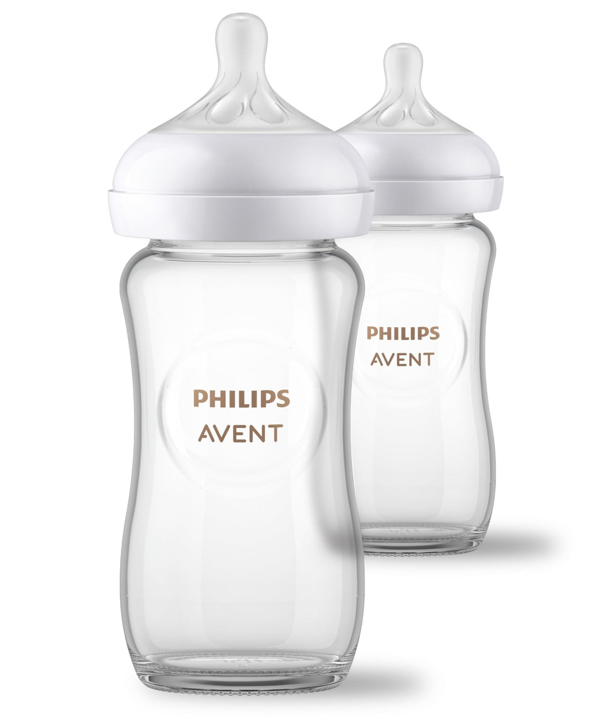 Philips Avent Natural Glass Baby Bottles, Medium Flow, 8 oz, BPA-Free - Jansha Store