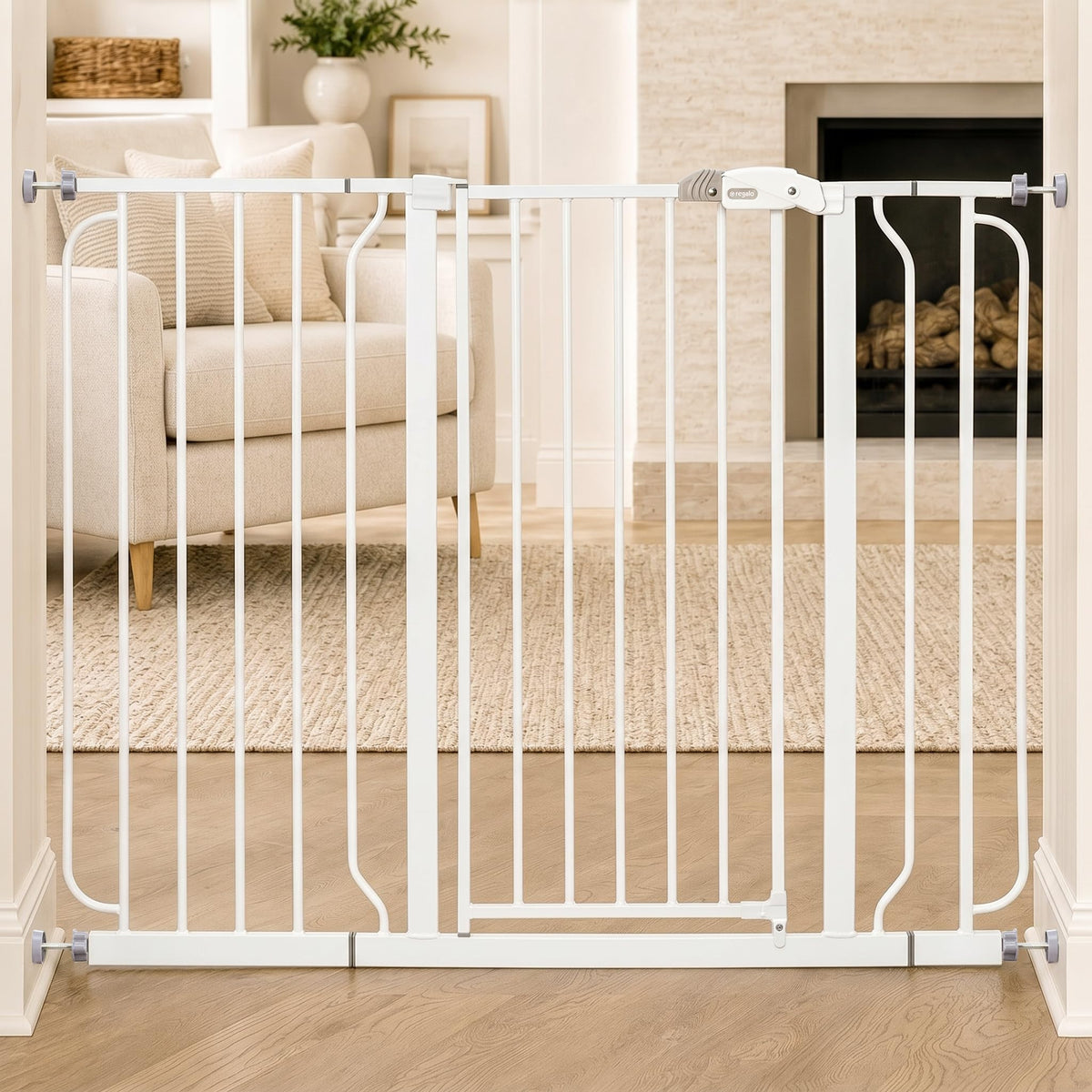 Regalo Safety 29"-38.5" Easy Step Baby Gate, Bottom of Stairs & Doorways - Jansha Store