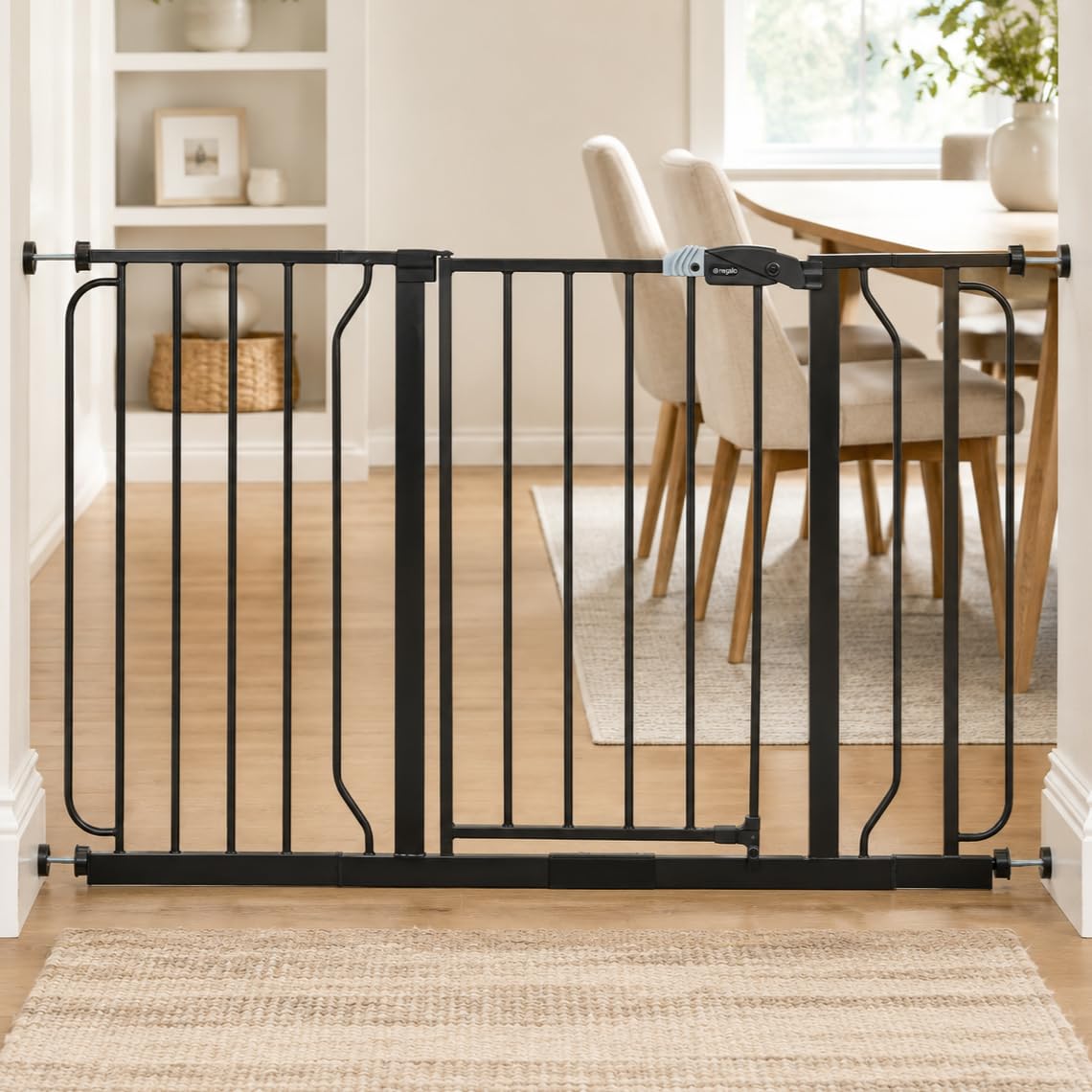 Regalo Safety 29"-38.5" Easy Step Baby Gate, Bottom of Stairs & Doorways - Jansha Store