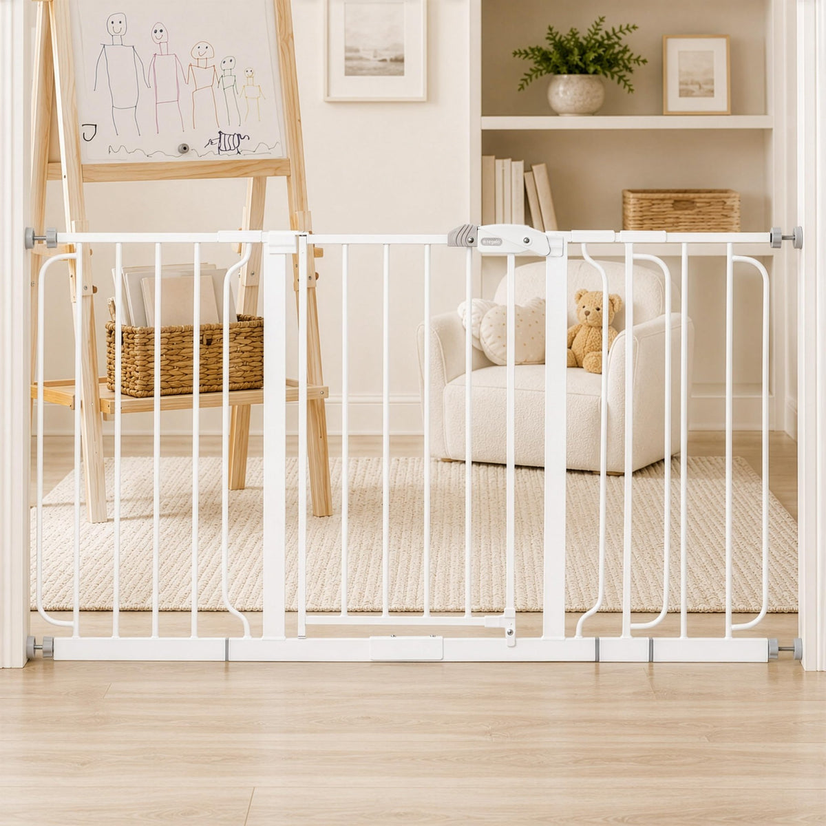 Regalo Safety 29"-38.5" Easy Step Baby Gate, Bottom of Stairs & Doorways - Jansha Store