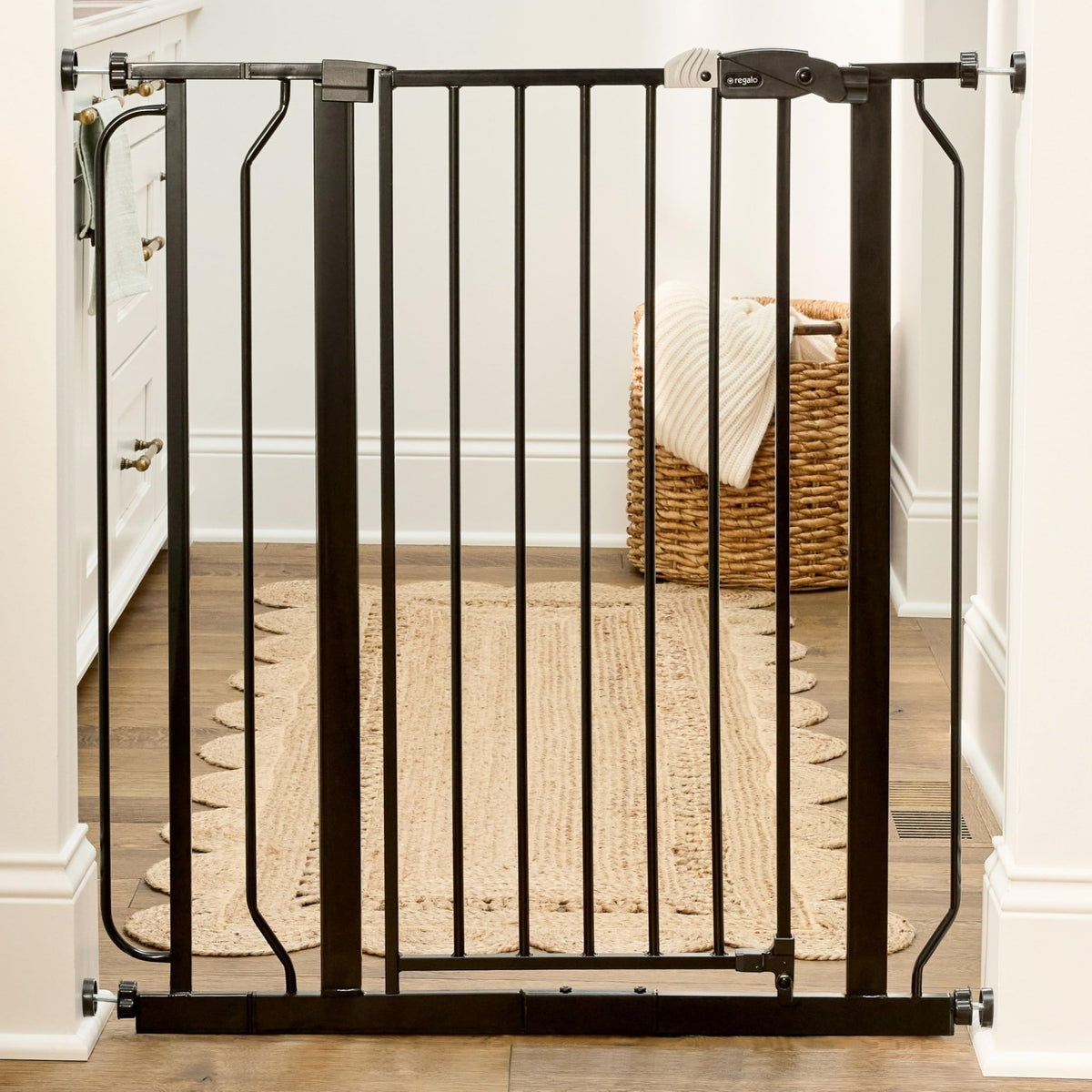 Regalo Safety 29"-38.5" Easy Step Baby Gate, Bottom of Stairs & Doorways - Jansha Store