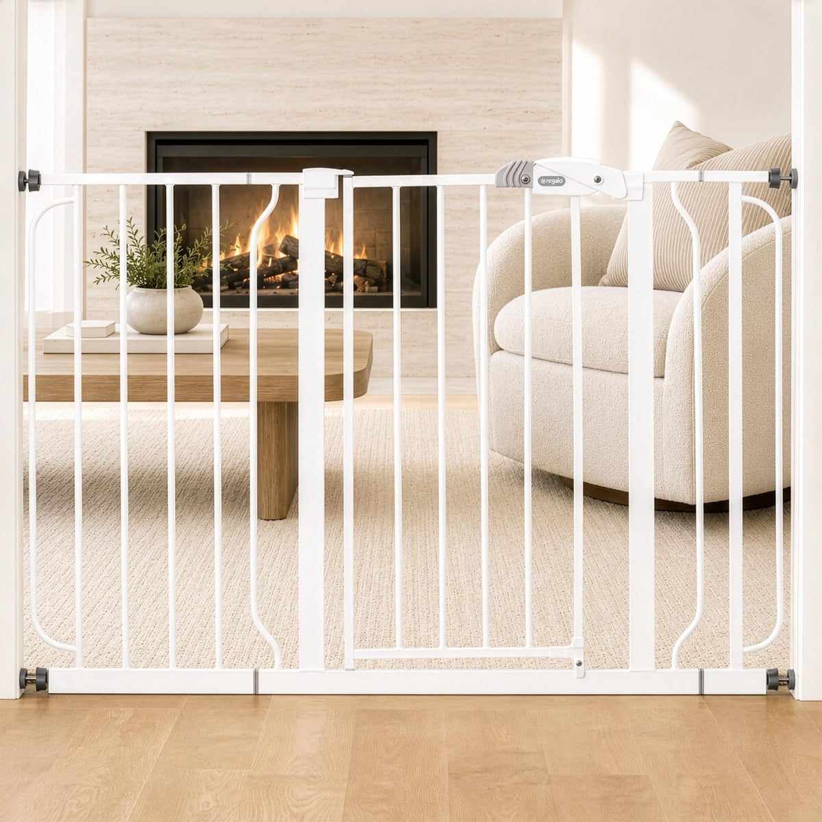 Regalo Safety 29"-38.5" Easy Step Baby Gate, Bottom of Stairs & Doorways - Jansha Store