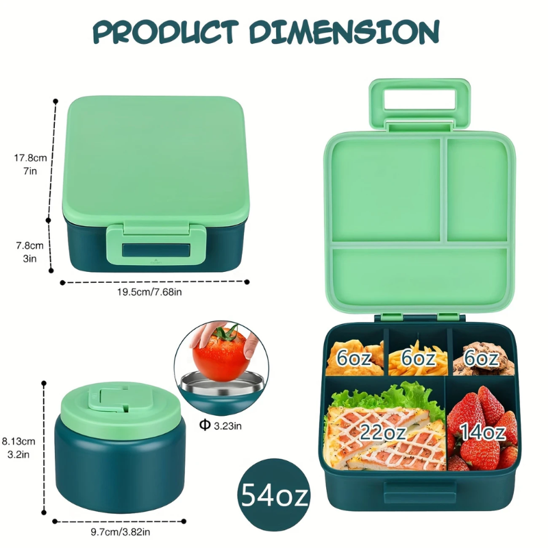 Lunch Box Set with Stainless Cooling Jar-1