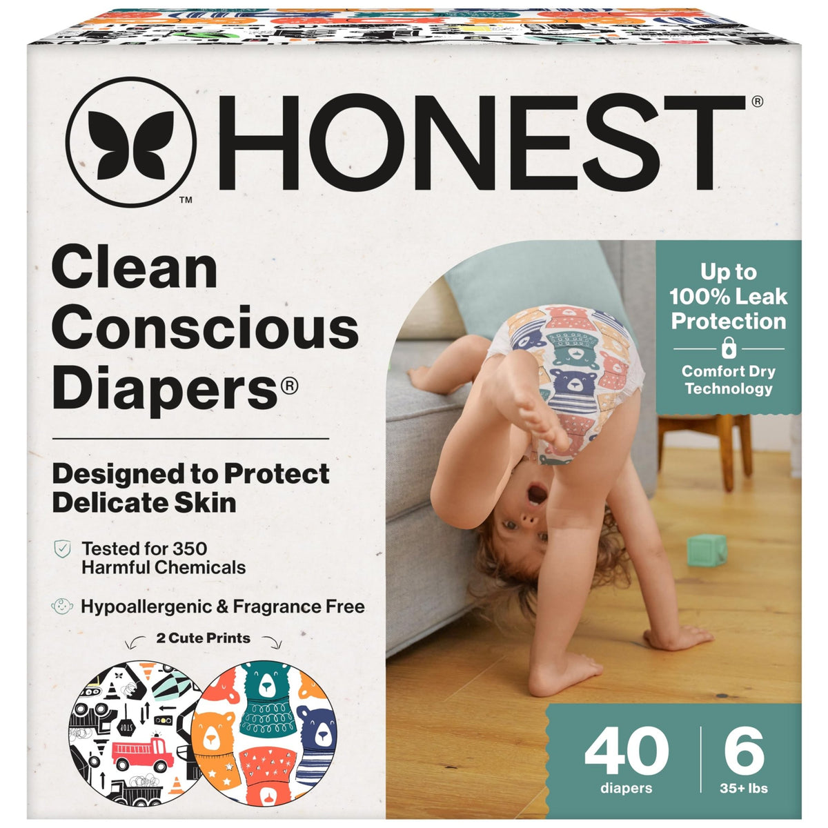 The Honest Company Diapers, All the Alpacas + Turtle Time, Size 1, 78 Count - Jansha Store