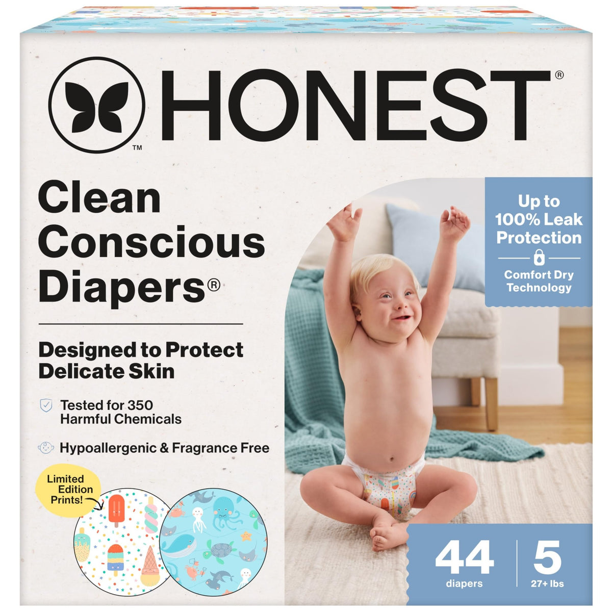 The Honest Company Diapers, All the Alpacas + Turtle Time, Size 1, 78 Count - Jansha Store