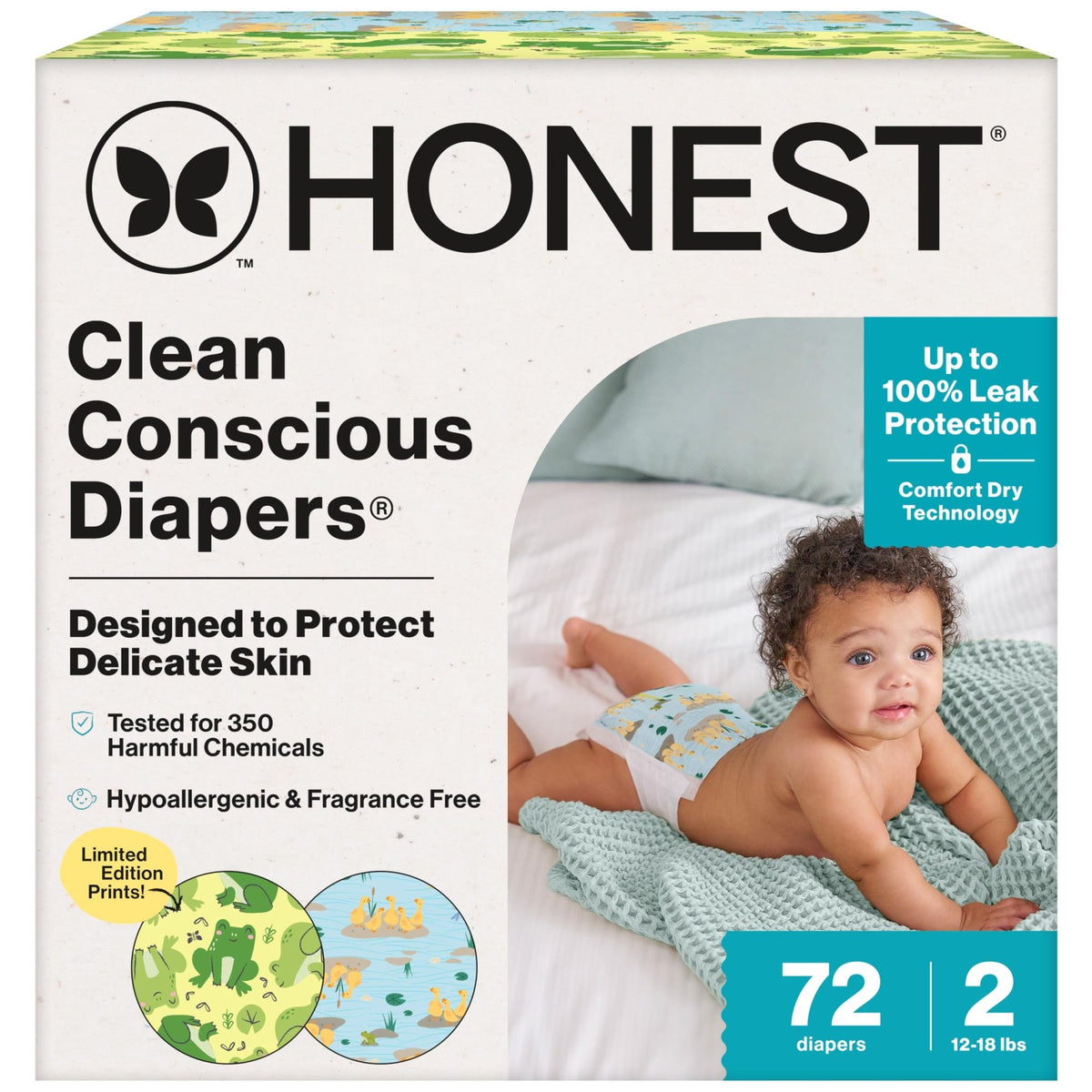 The Honest Company Diapers, All the Alpacas + Turtle Time, Size 1, 78 Count - Jansha Store