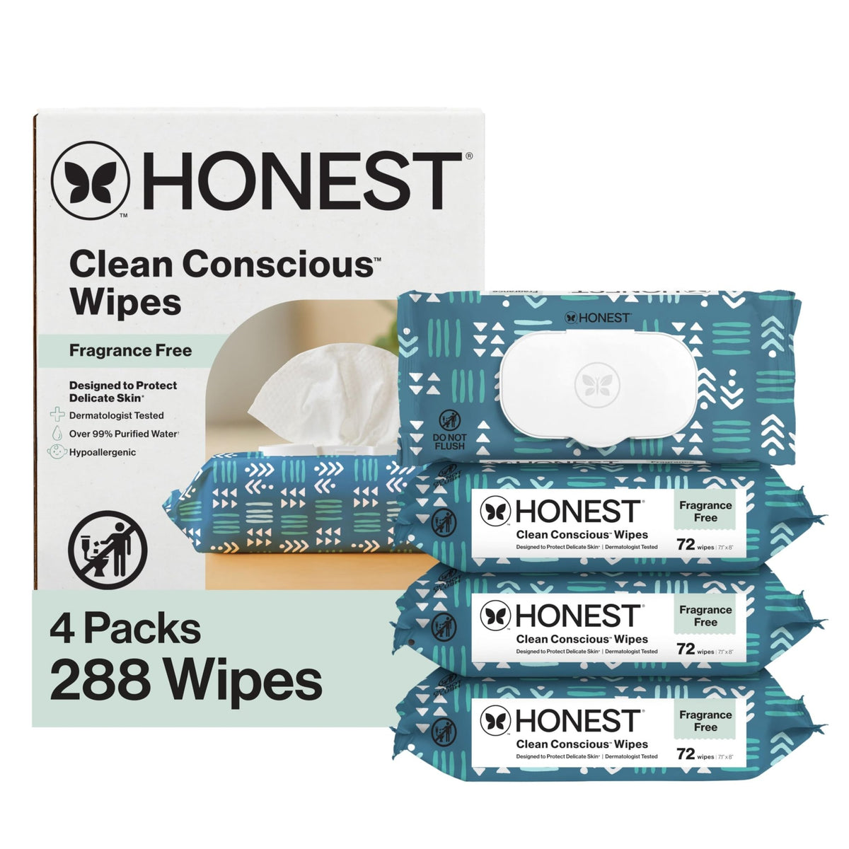 The Honest Company Multi-Use Baby Wipes, Pattern Play, 720 Count - Jansha Store