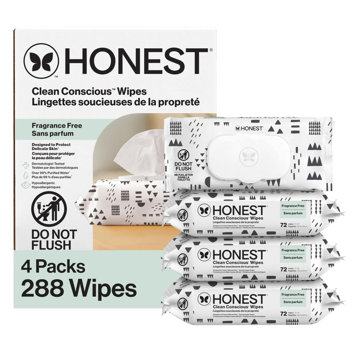 The Honest Company Multi-Use Baby Wipes, Pattern Play, 720 Count - Jansha Store