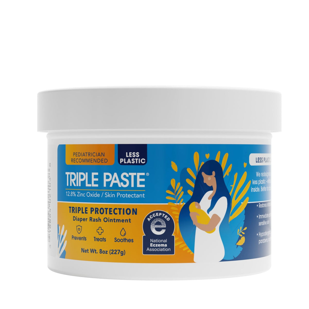 Triple Paste Diaper Rash Cream, Zinc Oxide Baby Ointment, 16 oz - Jansha Store