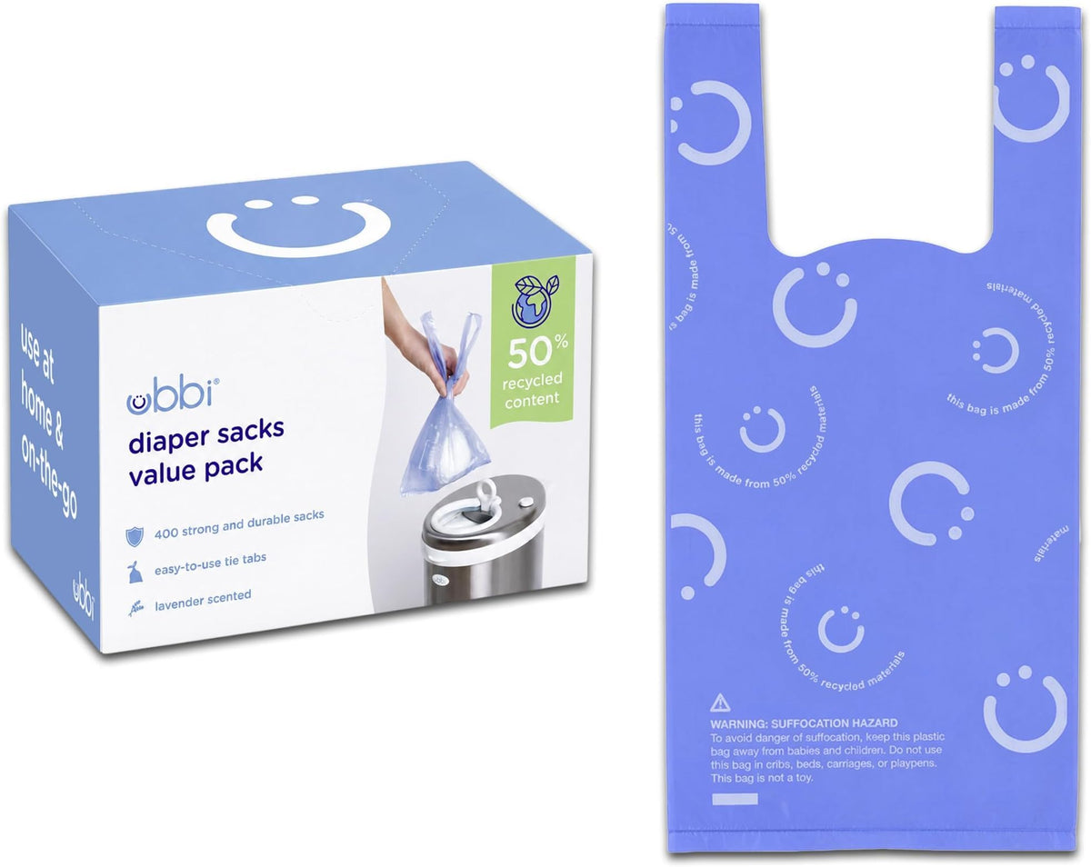 Ubbi Disposable Baby Diaper Sacks, Lavender Scented, 200 Count - Jansha Store