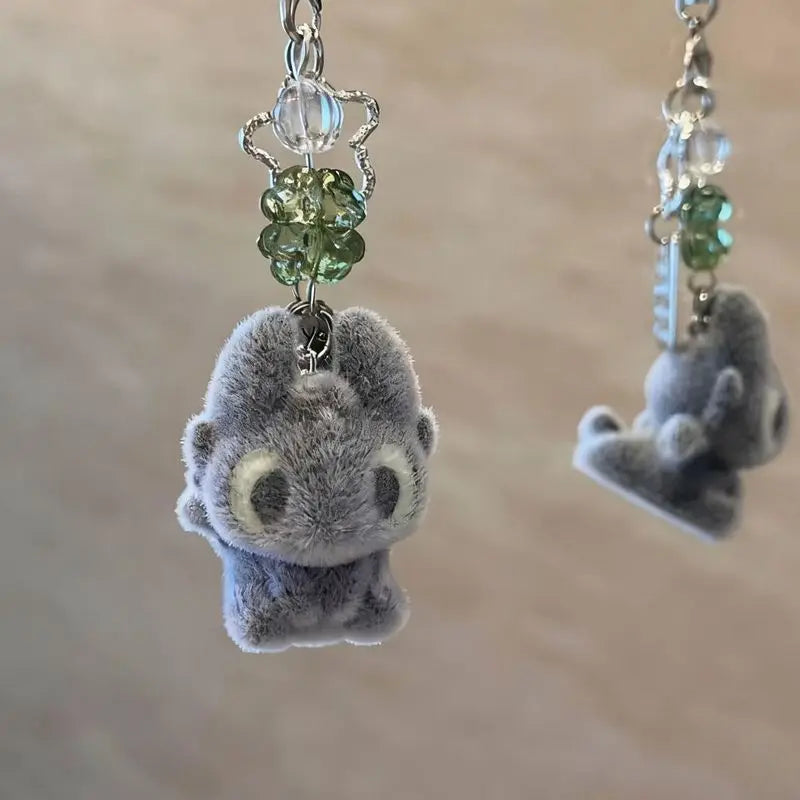 Cute Potdemiel Toothless And Light Fury Flocked Plush Cartoon Bag Pendant Keychain Decoration Doll Trendy Toys Surprise Gifts Jansha Store