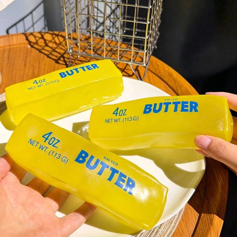 New Squishy Simulated Butter Squeeze Toy Soft Stress Relief Slow Rising Sensory Fidget for Anxiety ADHD Autism Gift for Adults Jansha Store