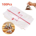 100Pcs PP Disposable Triangle Rice Ball Packing Bag Seaweed Onigiri Sushi Bag Onigiri Double Layers Wrap Plastic Bags Jansha Store