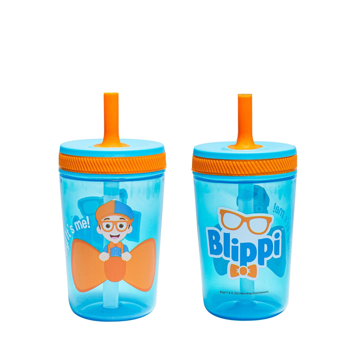 Zak Designs Blippi Kelso Toddler Cups For Travel or At Home, 2-Count Durable Plastic Sippy Cups With Leak-Proof Design is Perfect For Kids (Blippi), 15 Ounces (Pack of 12) - Jansha Store