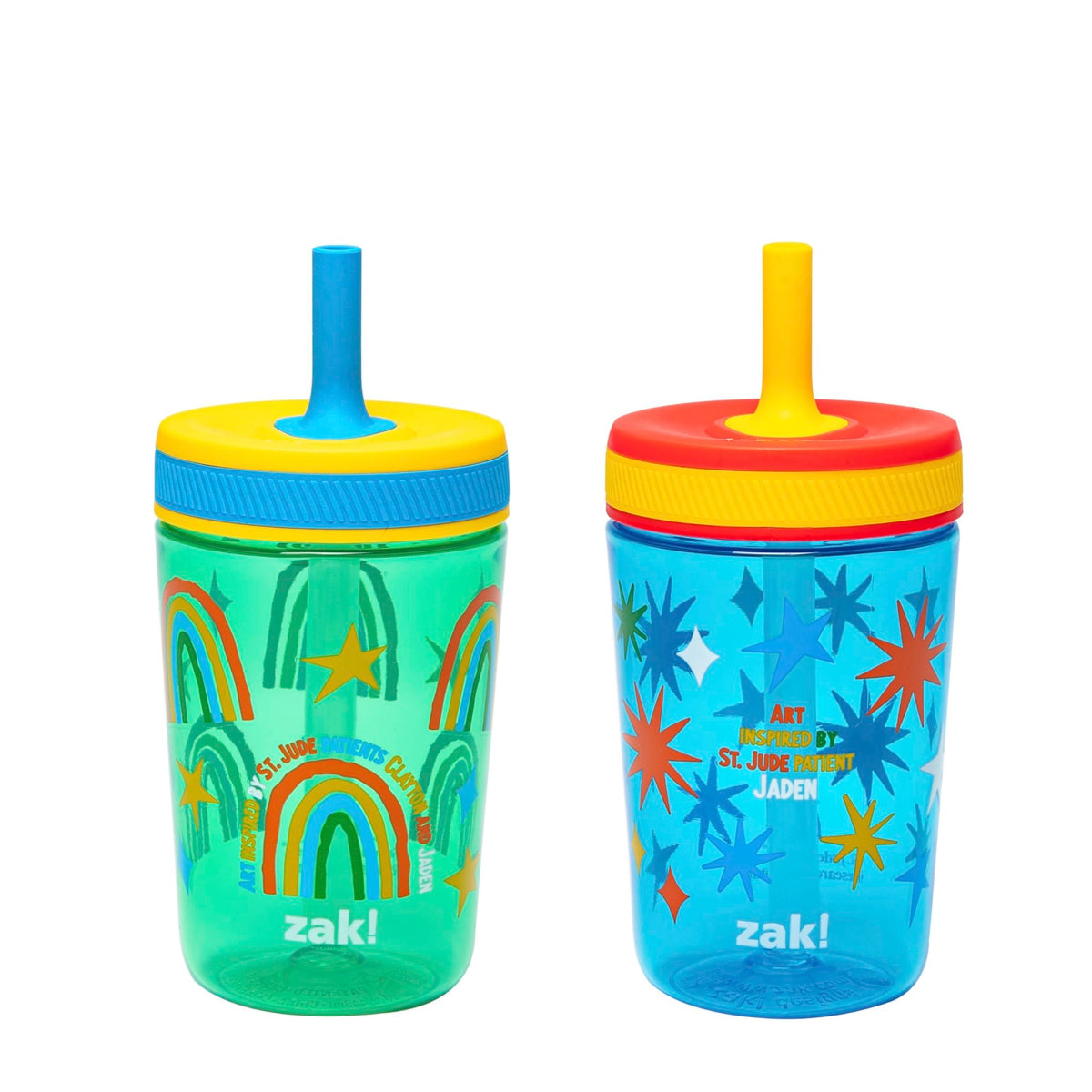 Zak Designs Blippi Kelso Toddler Cups For Travel or At Home, 2-Count Durable Plastic Sippy Cups With Leak-Proof Design is Perfect For Kids (Blippi), 15 Ounces (Pack of 12) - Jansha Store