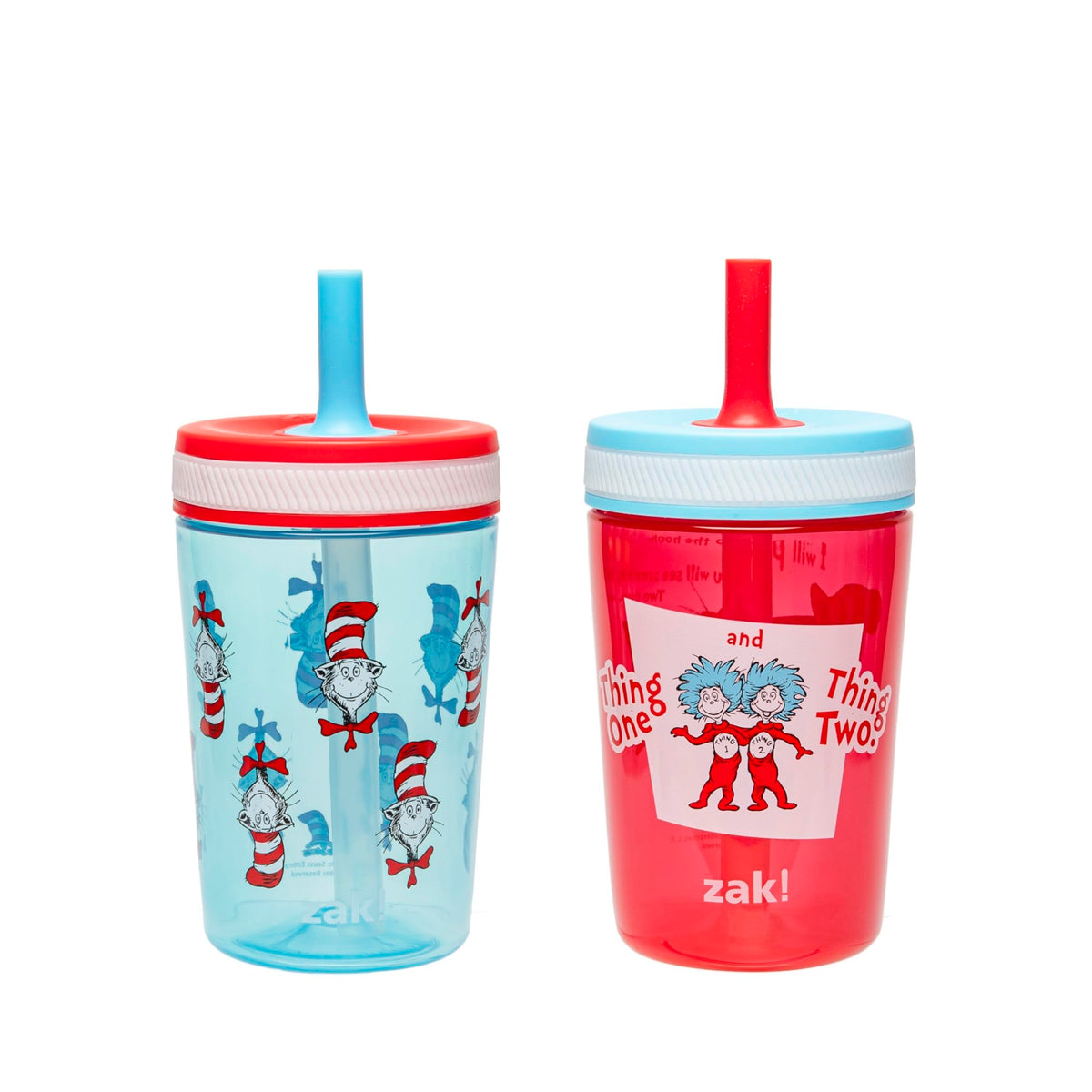Zak Designs Blippi Kelso Toddler Cups For Travel or At Home, 2-Count Durable Plastic Sippy Cups With Leak-Proof Design is Perfect For Kids (Blippi), 15 Ounces (Pack of 12) - Jansha Store
