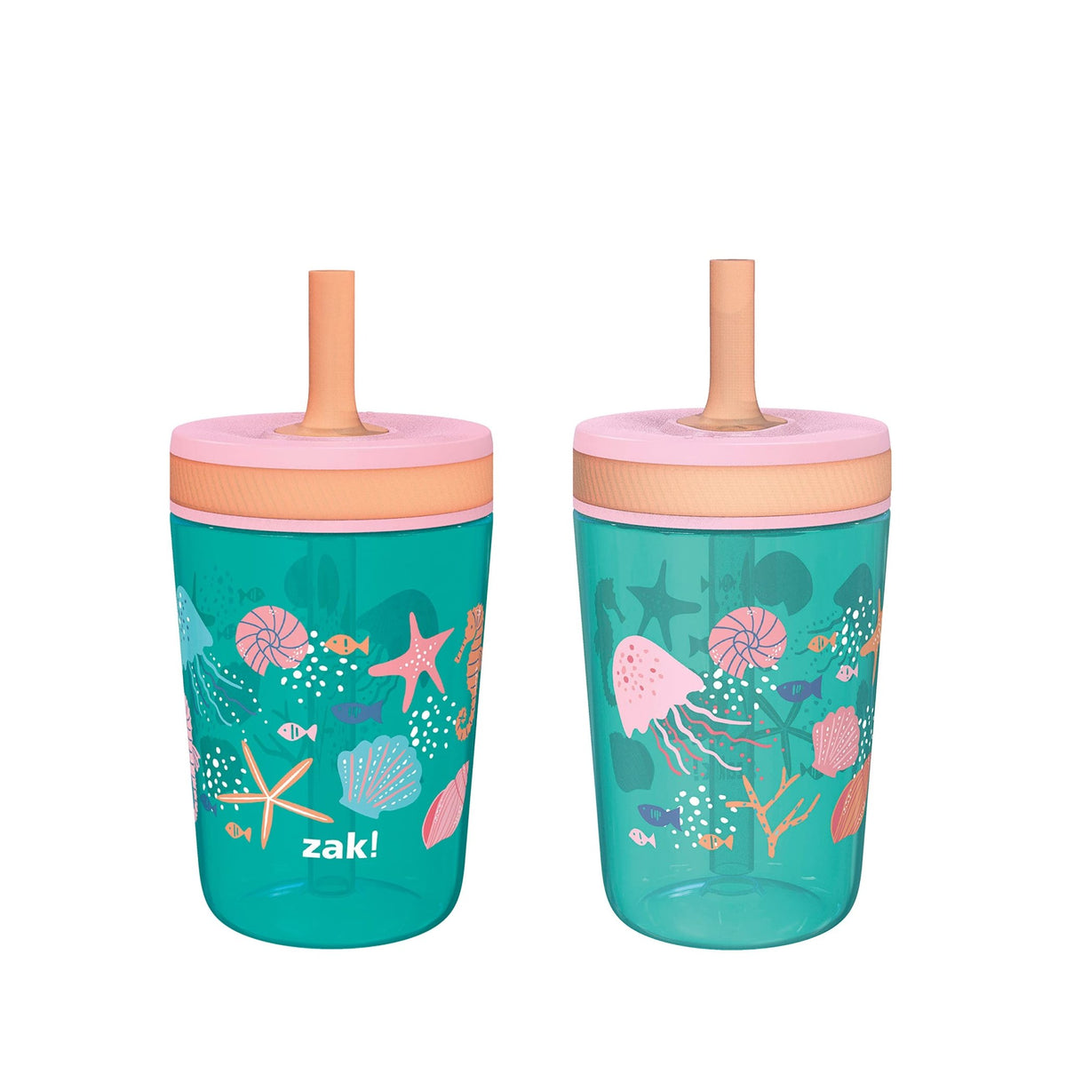 Zak Designs Blippi Kelso Toddler Cups For Travel or At Home, 2-Count Durable Plastic Sippy Cups With Leak-Proof Design is Perfect For Kids (Blippi), 15 Ounces (Pack of 12) - Jansha Store