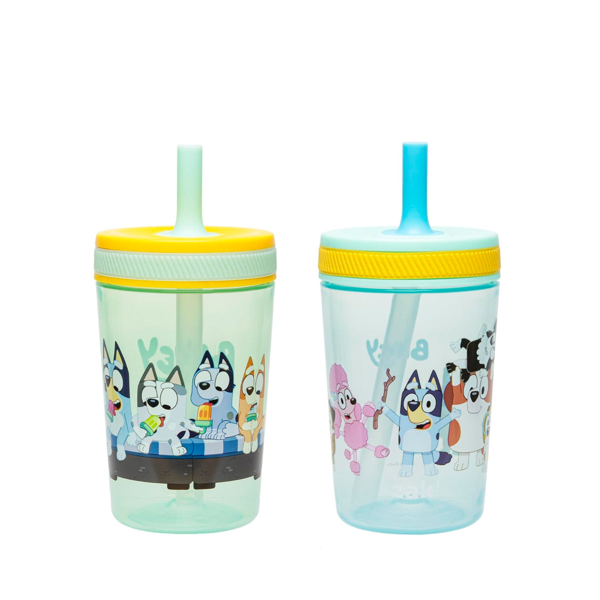 Zak Designs Blippi Kelso Toddler Cups For Travel or At Home, 2-Count Durable Plastic Sippy Cups With Leak-Proof Design is Perfect For Kids (Blippi), 15 Ounces (Pack of 12) - Jansha Store