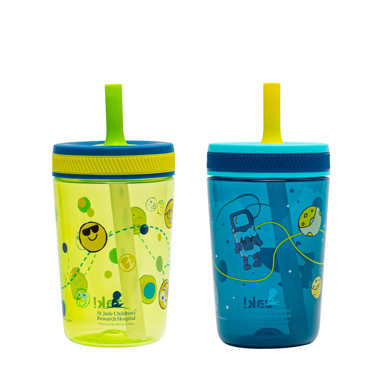 Zak Designs Blippi Kelso Toddler Cups For Travel or At Home, 2-Count Durable Plastic Sippy Cups With Leak-Proof Design is Perfect For Kids (Blippi), 15 Ounces (Pack of 12) - Jansha Store