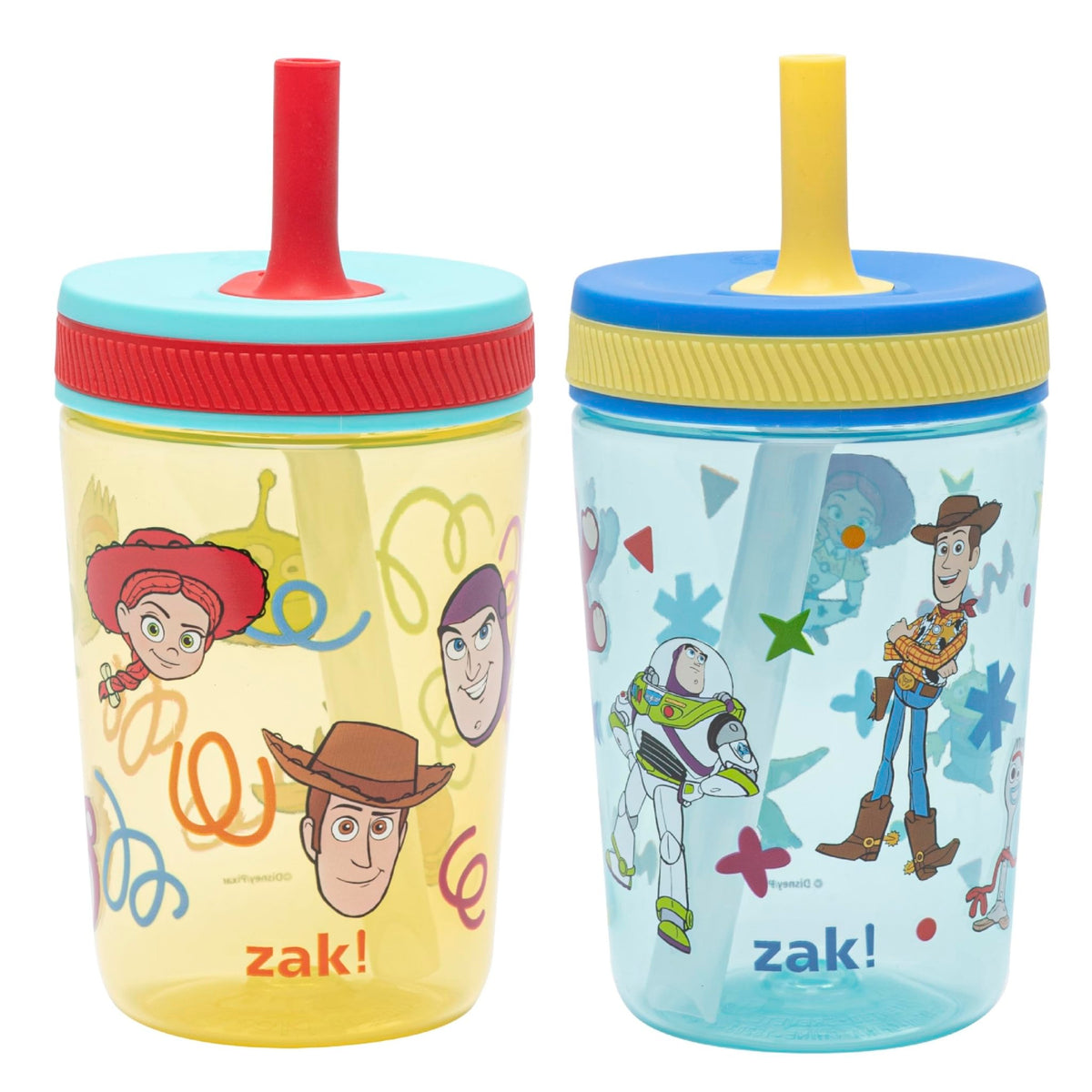 Zak Designs Blippi Kelso Toddler Cups For Travel or At Home, 2-Count Durable Plastic Sippy Cups With Leak-Proof Design is Perfect For Kids (Blippi), 15 Ounces (Pack of 12) - Jansha Store