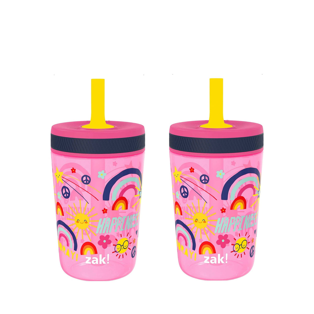 Zak Designs Blippi Kelso Toddler Cups For Travel or At Home, 2-Count Durable Plastic Sippy Cups With Leak-Proof Design is Perfect For Kids (Blippi), 15 Ounces (Pack of 12) - Jansha Store