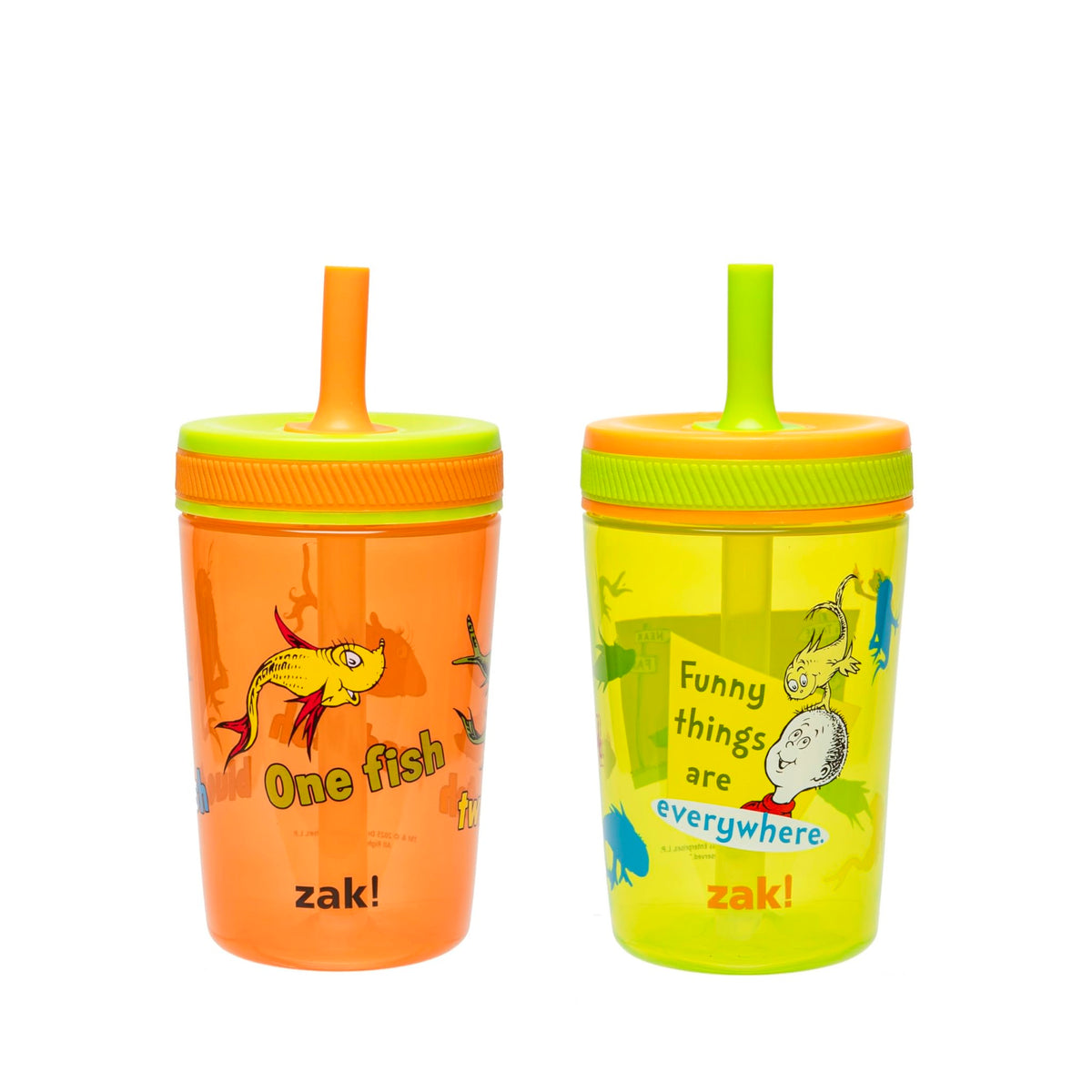 Zak Designs Blippi Kelso Toddler Cups For Travel or At Home, 2-Count Durable Plastic Sippy Cups With Leak-Proof Design is Perfect For Kids (Blippi), 15 Ounces (Pack of 12) - Jansha Store