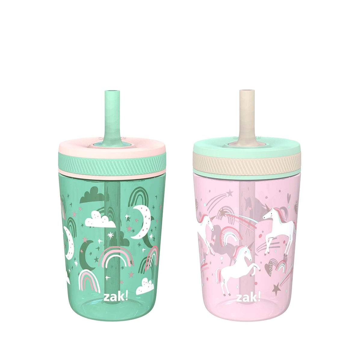 Zak Designs Blippi Kelso Toddler Cups For Travel or At Home, 2-Count Durable Plastic Sippy Cups With Leak-Proof Design is Perfect For Kids (Blippi), 15 Ounces (Pack of 12) - Jansha Store