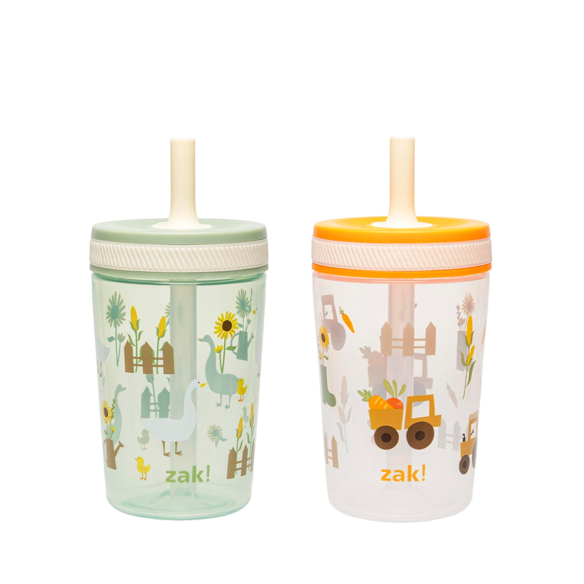 Zak Designs Blippi Kelso Toddler Cups For Travel or At Home, 2-Count Durable Plastic Sippy Cups With Leak-Proof Design is Perfect For Kids (Blippi), 15 Ounces (Pack of 12) - Jansha Store