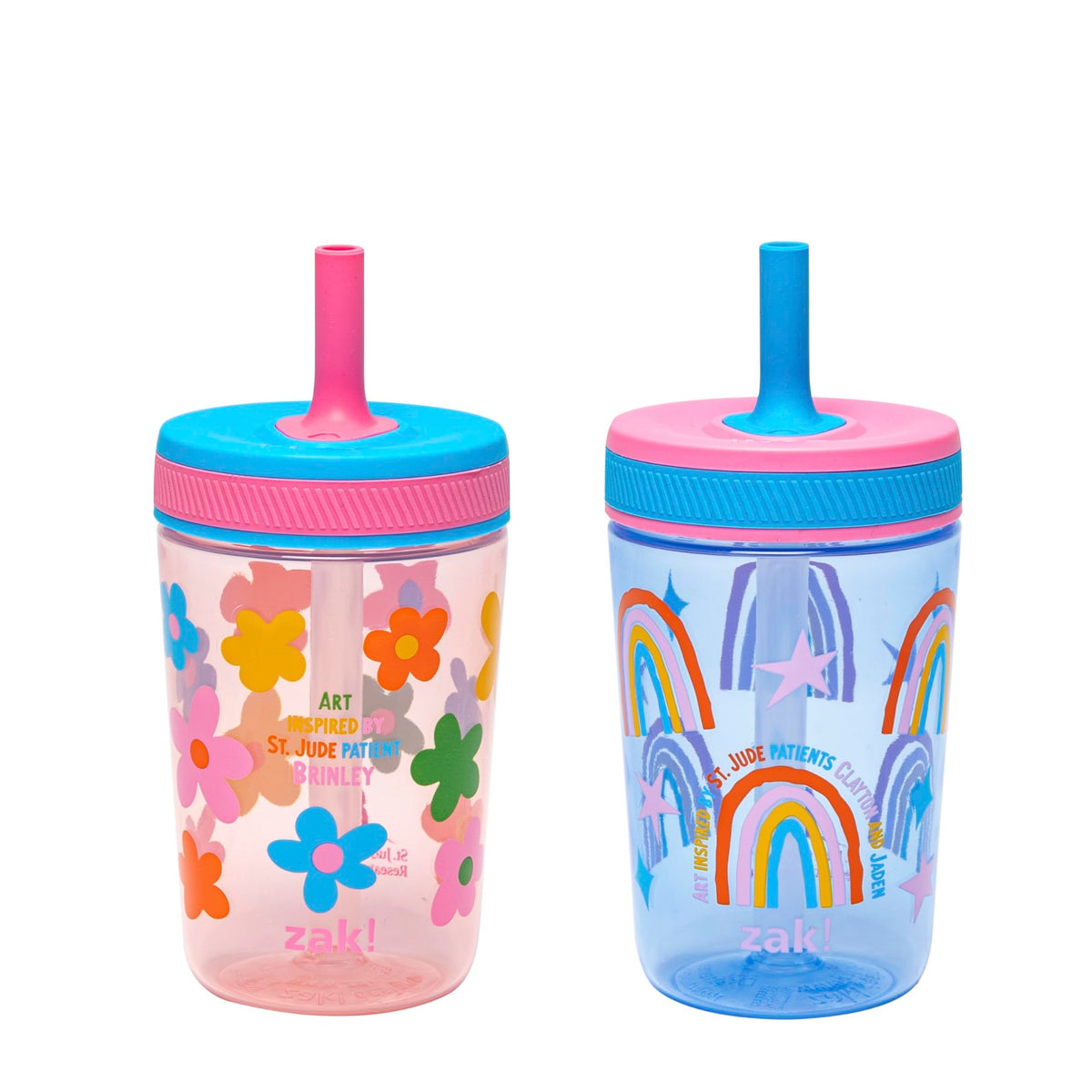 Zak Designs Blippi Kelso Toddler Cups For Travel or At Home, 2-Count Durable Plastic Sippy Cups With Leak-Proof Design is Perfect For Kids (Blippi), 15 Ounces (Pack of 12) - Jansha Store